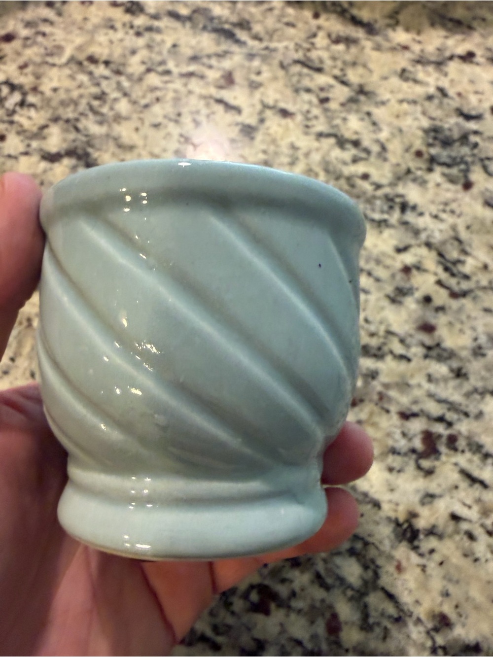 Light Blue Ceramic Mini Vase